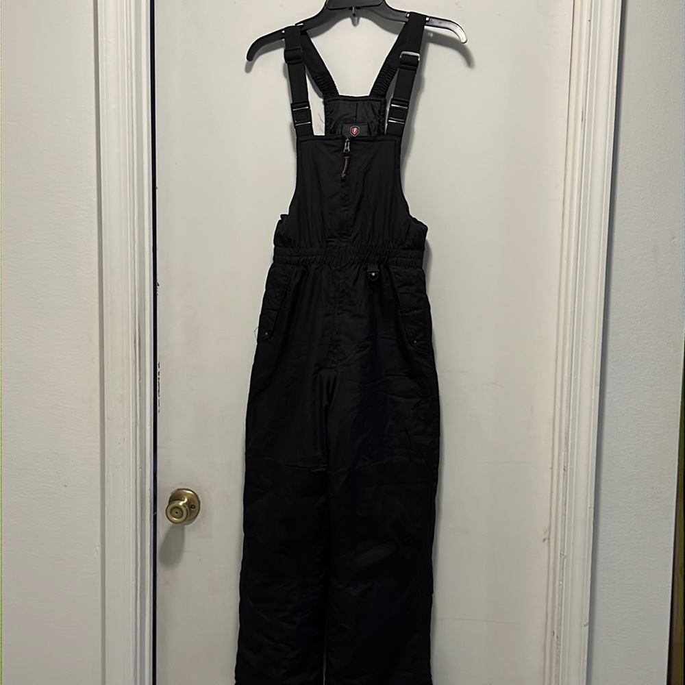 Boys black ski overalls